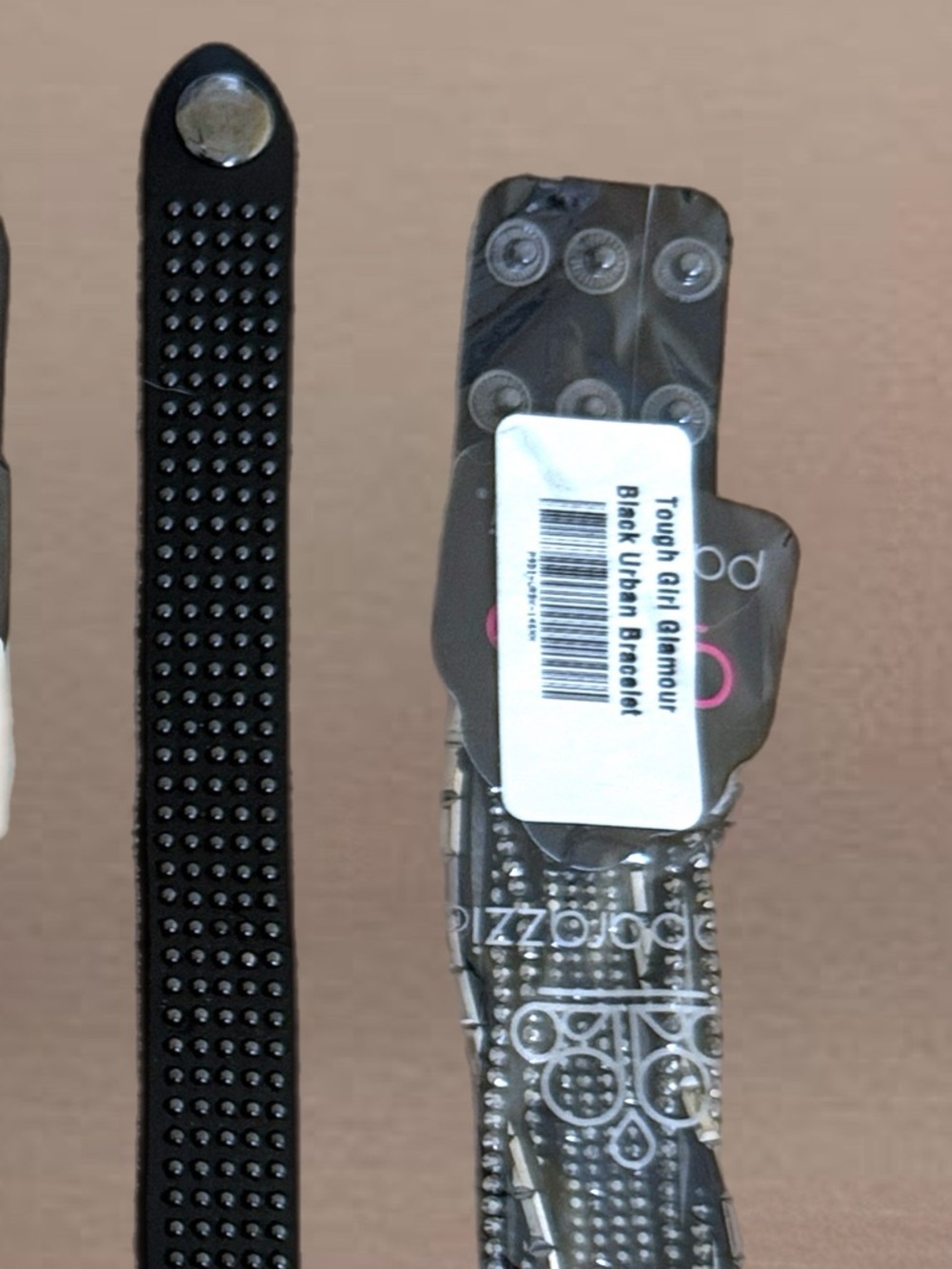 Black Rhinestone, Stud Leather Wrap Bracelets - 6 - Picture 4 of 8